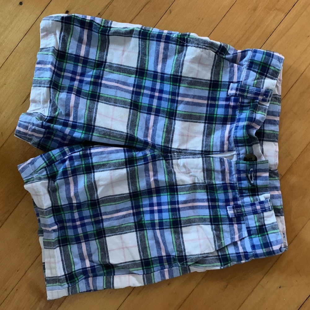 Janie and Jack plaid shorts 2T boys